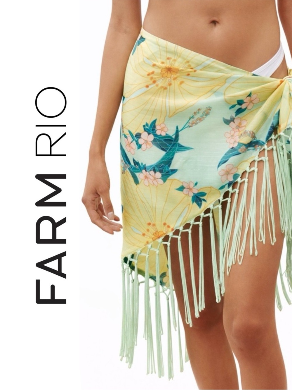 FARM Rio x Anthropologie Fringe Sarong